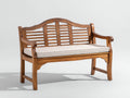 Gartenbank Holz 160x65x90 cm - Dunkelbraun - Klassische Sitzbank mit gepolsterter Sitzfläche für Garten und Terrasse